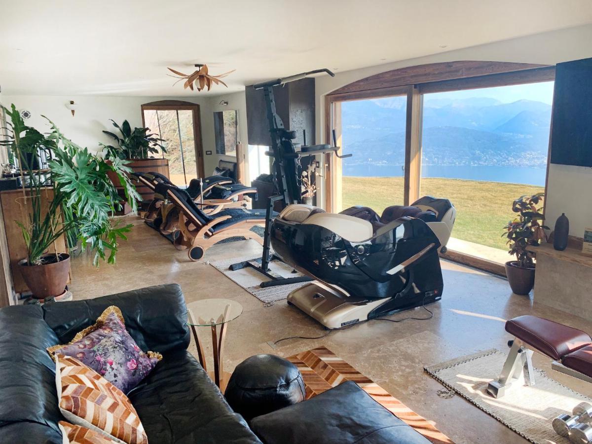Private Luxury Spa & Silence Retreat With Spectacular View Over The Lake Maggiore Stresa Bagian luar foto