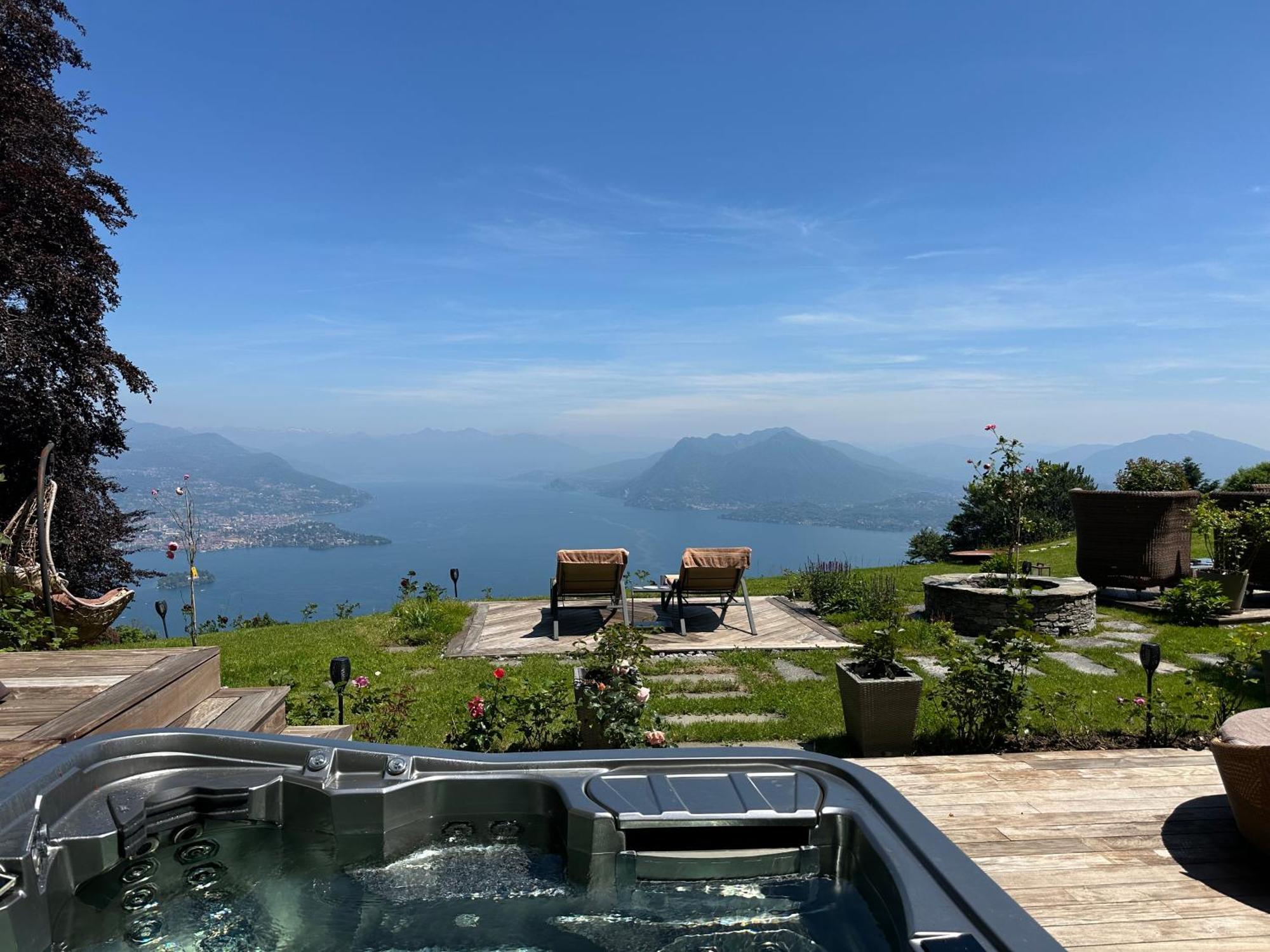 Private Luxury Spa & Silence Retreat With Spectacular View Over The Lake Maggiore Stresa Bagian luar foto