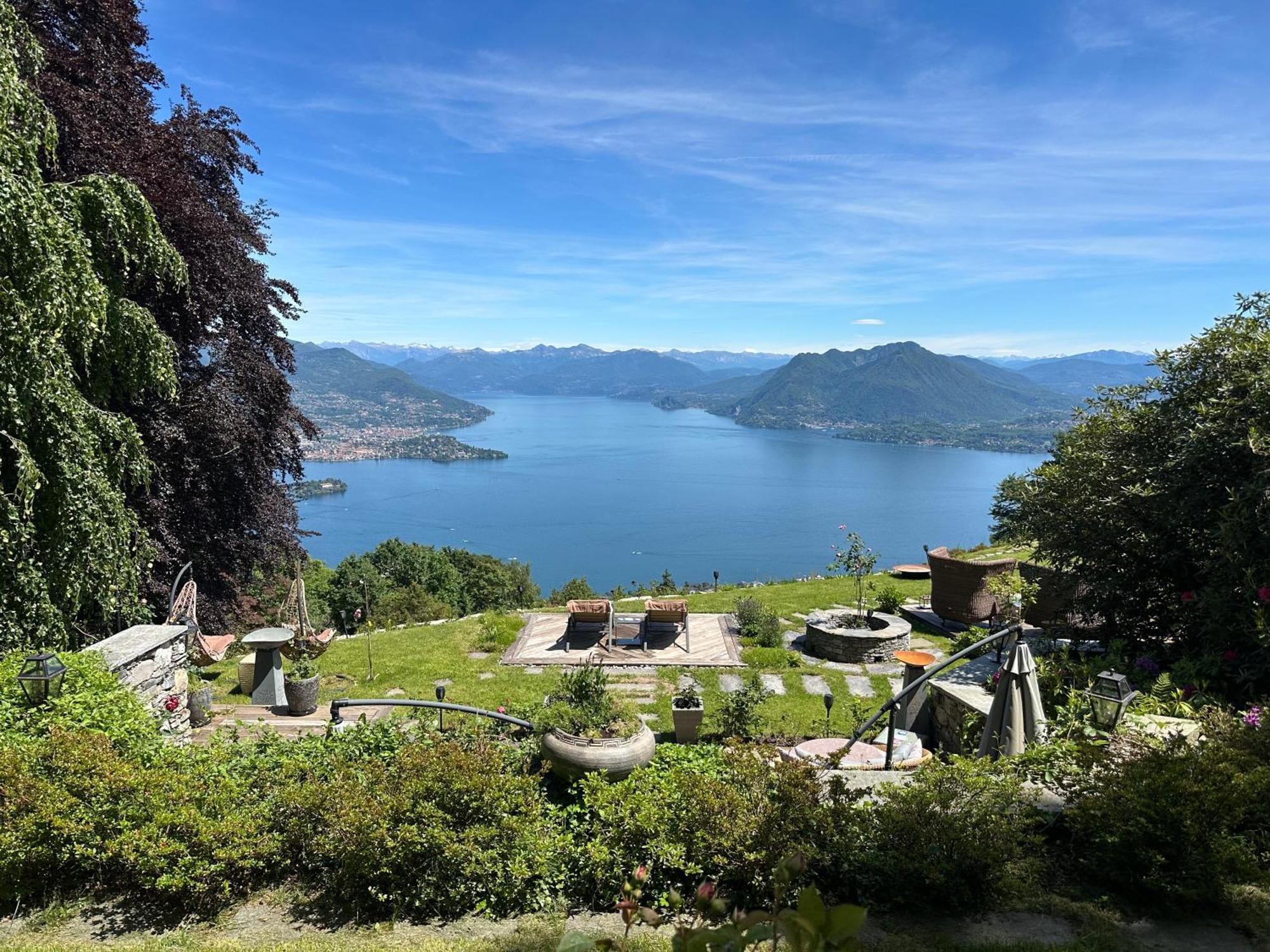 Private Luxury Spa & Silence Retreat With Spectacular View Over The Lake Maggiore Stresa Bagian luar foto