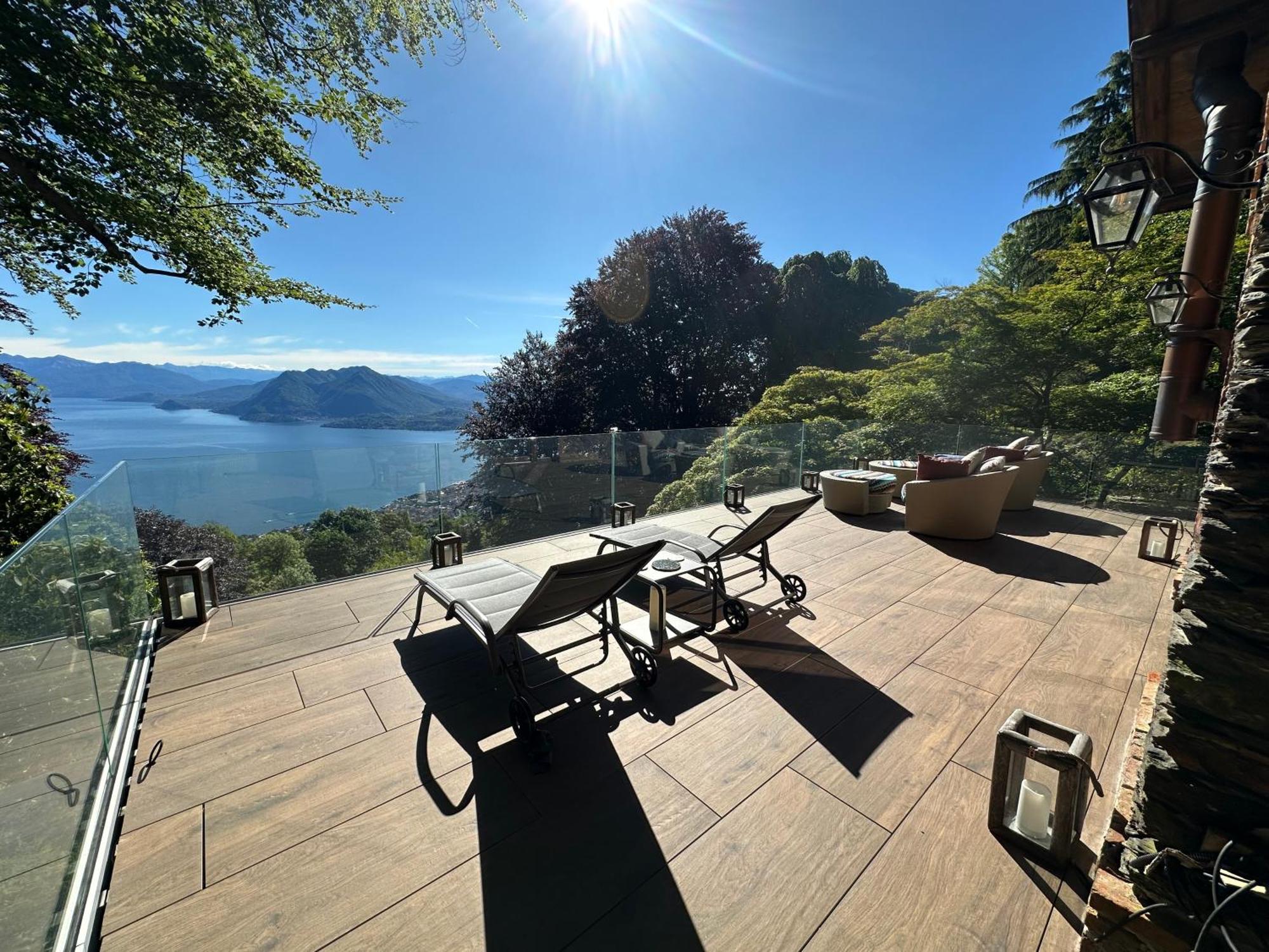 Private Luxury Spa & Silence Retreat With Spectacular View Over The Lake Maggiore Stresa Bagian luar foto